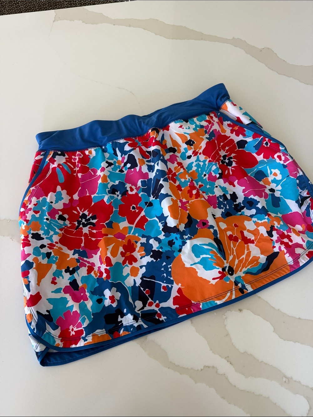 Lands' End Bright Floral Active Skort